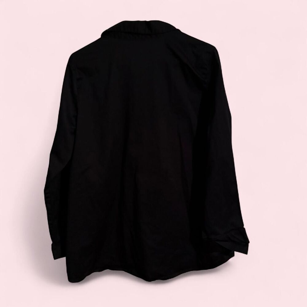 NorthStyle Shirt Women Size XL Black Button Up Long Sleeve Blouse - Picture 4 of 6